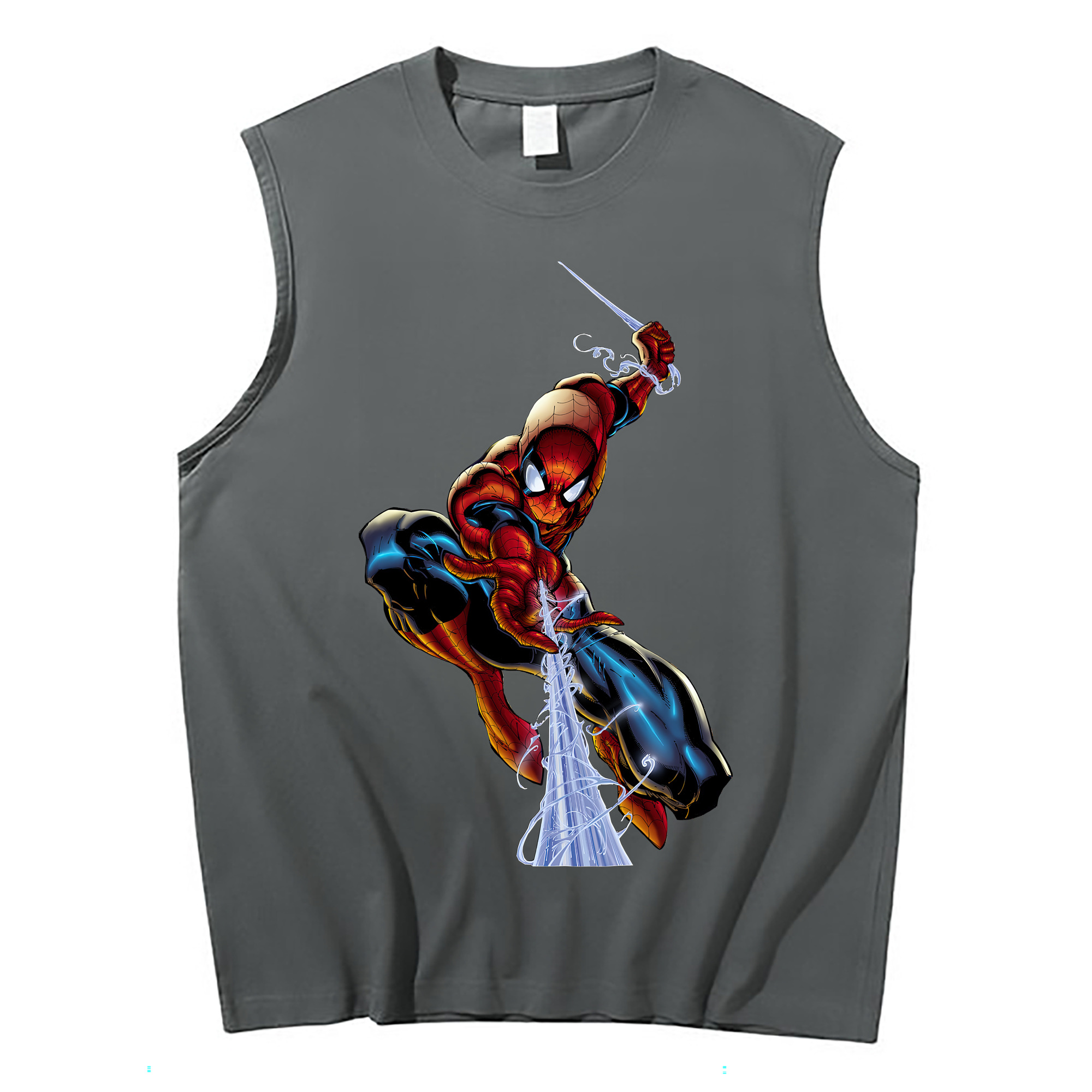 （画像用） Spider Man スパイダーマン コットン100％タンクトップ（フロントプリント）